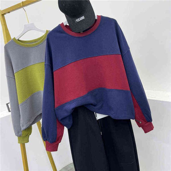 2022 lente nieuwe casual losse dunne contrast kleur retro hoodie koreaanse lui stijl stretch veelzijdige o-hals vrouwen gratis t220726, Black
2022 lente nieuwe casual losse dunne contrast kleur retro hoodie koreaanse lui stijl stretch veelzijdige o-hals vrouwen gratis t220726, Black