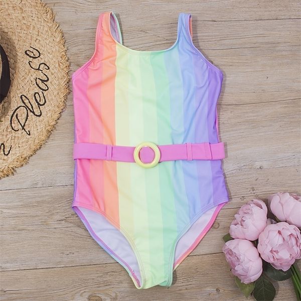 7-14 years rainbow print kids girls swimsuit children baby summer swimwear monokini with belt brand child bathing suit 220426, Black
7-14 years rainbow print kids girls swimsuit children baby summer swimwear monokini with belt brand child bathing suit 220426, Black