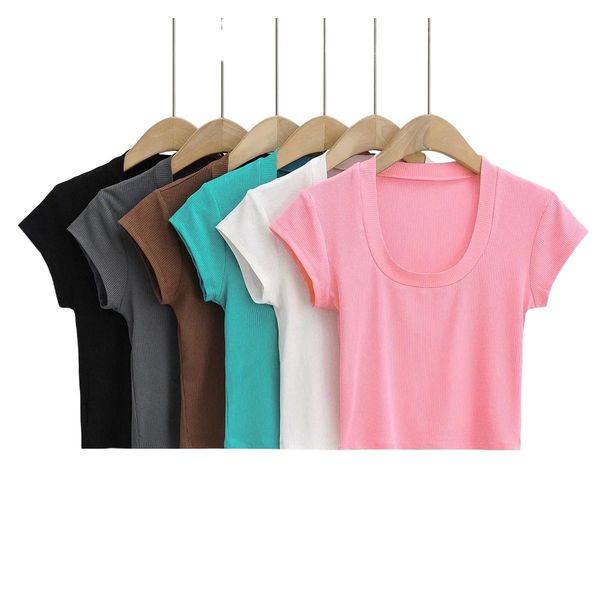 foreign trade ins basic casual u-neck short sleeve t-shirt women 2022 summer new european and american stretch slim short jacket e2ia#, White
foreign trade ins basic casual u-neck short sleeve t-shirt women 2022 summer new european and american stretch slim short jacket e2ia#, White