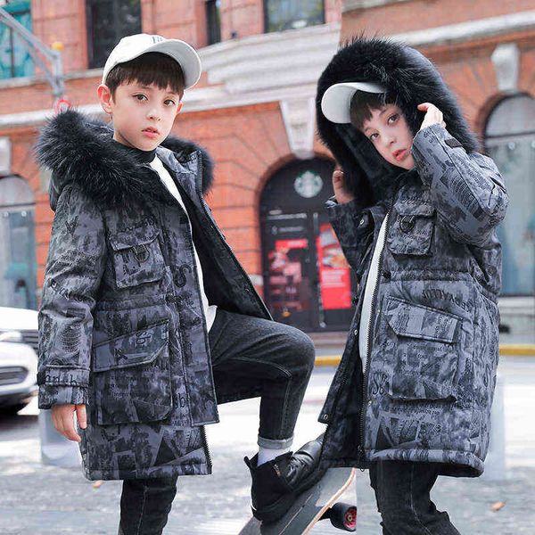 new-30 grades winter children down jacket thicker warm kids parka for boys real fur collar boy coat child snowsuit clothing j220718, Blue;gray
new-30 grades winter children down jacket thicker warm kids parka for boys real fur collar boy coat child snowsuit clothing j220718, Blue;gray