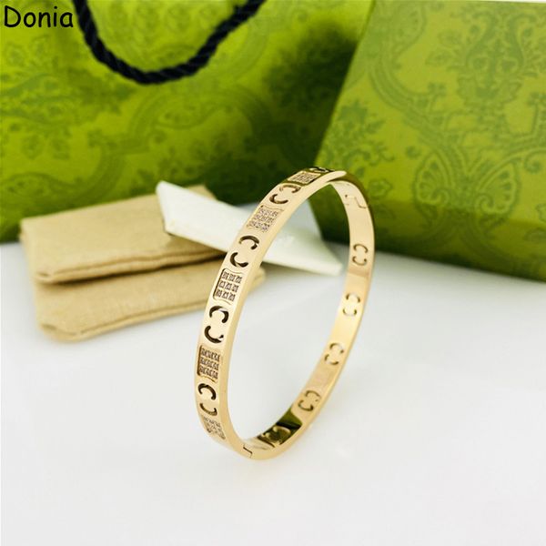donia luxury bangle bracelet letter exaggerated titanium steel micro inlay zircon european fashion designer gift box, Black
donia luxury bangle bracelet letter exaggerated titanium steel micro inlay zircon european fashion designer gift box, Black