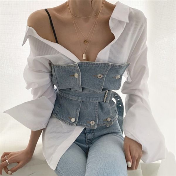 tvvovvin new autumn chic small personality lapel stripe shirt belt tube cowboy women two piece outfits b772 201201, White
tvvovvin new autumn chic small personality lapel stripe shirt belt tube cowboy women two piece outfits b772 201201, White