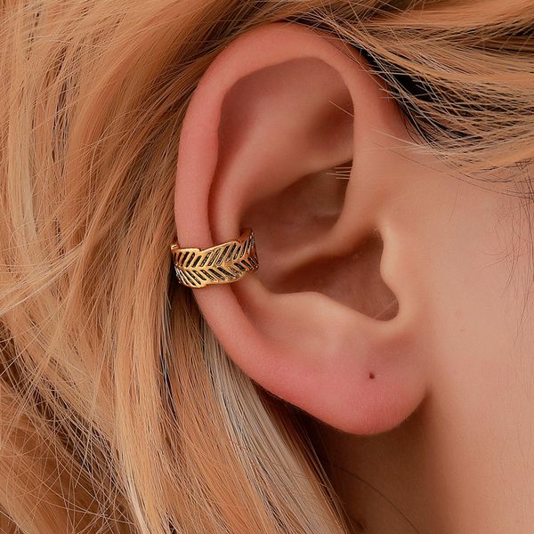 leaves pattern earrings clips back copper no hole c-shaped wide cuff earring bohemian women leaf non pierced ethnic style ear cuffs clip anc, Silver
leaves pattern earrings clips back copper no hole c-shaped wide cuff earring bohemian women leaf non pierced ethnic style ear cuffs clip anc, Silver