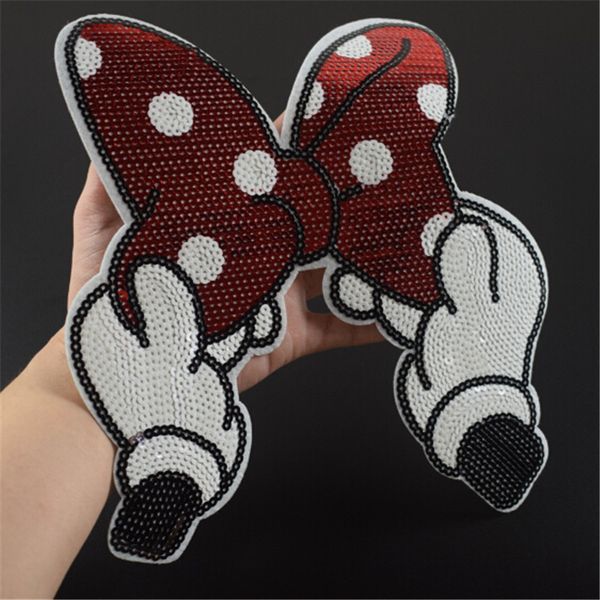 sewing notions iron on patches for clothing big size dot bow red sequined fabric sequins strange things t shirt women patch clothes stickers, Black
sewing notions iron on patches for clothing big size dot bow red sequined fabric sequins strange things t shirt women patch clothes stickers, Black