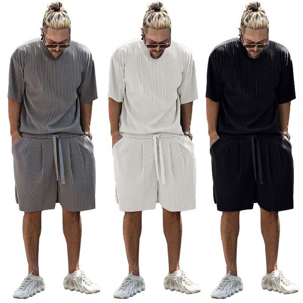 summer trendy stripe loose tracksuits for men holiday style short sleeve t-shirt and drawstring shorts casual 2 piece sets 2281, Gray
summer trendy stripe loose tracksuits for men holiday style short sleeve t-shirt and drawstring shorts casual 2 piece sets 2281, Gray