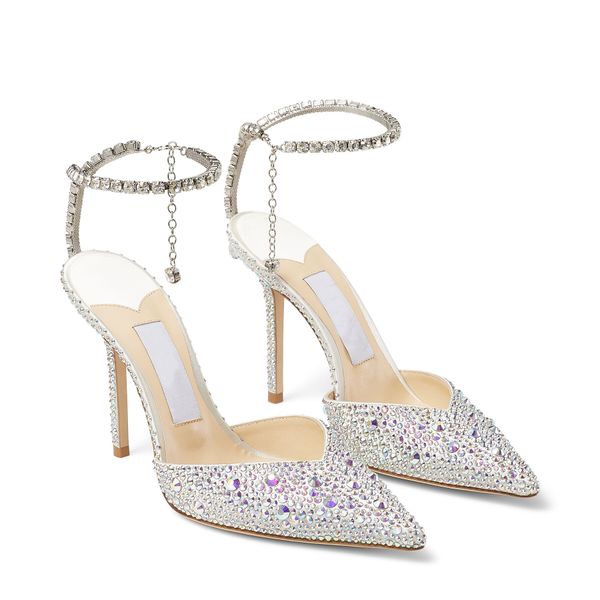 women dress pump lady's high heels designer sandal saeda ivory satin pumps with crystal embellishment heeled ankle strap pointed slingb, Black
women dress pump lady's high heels designer sandal saeda ivory satin pumps with crystal embellishment heeled ankle strap pointed slingb, Black