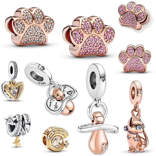 new trendy 100% 925 sterling silver charm gorgeous shiny paw print pendant kitten charm fitted pandora bracelet diy jewelry gift making, Bronze;silver
new trendy 100% 925 sterling silver charm gorgeous shiny paw print pendant kitten charm fitted pandora bracelet diy jewelry gift making, Bronze;silver
