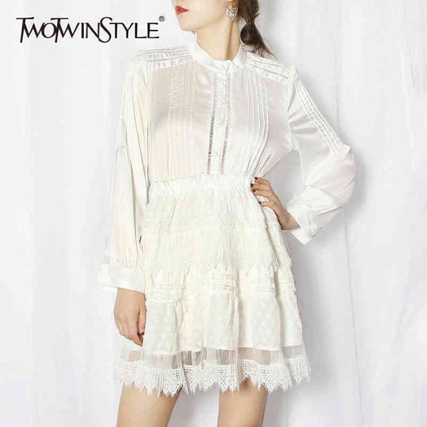 vintage solid two piece set for women stand collar long sleeve shirt high waist mini skirt female sets 210423, White
vintage solid two piece set for women stand collar long sleeve shirt high waist mini skirt female sets 210423, White