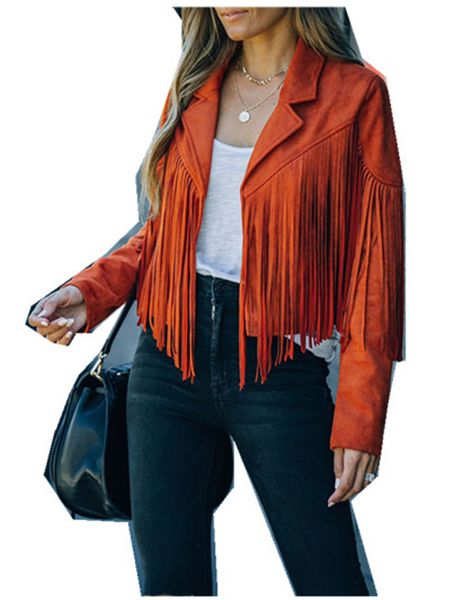 women's jackets short coat women fall 2022 ladies fringed faux suede jacket motorcycle lapel handsome punk y2k, Black;brown
women's jackets short coat women fall 2022 ladies fringed faux suede jacket motorcycle lapel handsome punk y2k, Black;brown