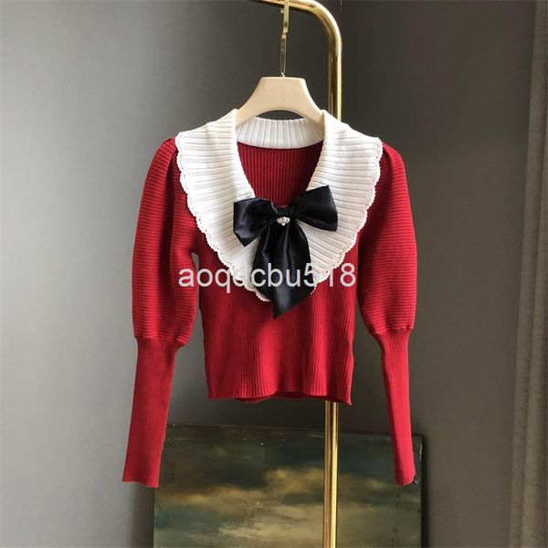 women's knits & tees strongly recommend knitwear women's early spring french elegant bow lapel pullover red fashion, White
women's knits & tees strongly recommend knitwear women's early spring french elegant bow lapel pullover red fashion, White