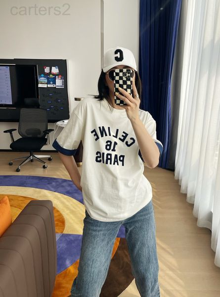 women's t-shirt designer ce family spring and summer new fashion loose letter print contrast color round neck short sleeve t-shirt m8s5, White
women's t-shirt designer ce family spring and summer new fashion loose letter print contrast color round neck short sleeve t-shirt m8s5, White