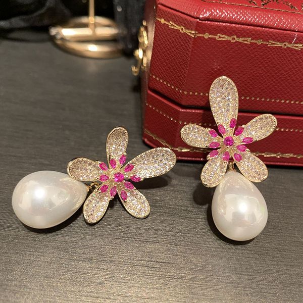 new latest fashion diamond colorful flower drop pendant pearl stud earrings for woman girls ins luxury designer s925 silver post white black, Golden;silver
new latest fashion diamond colorful flower drop pendant pearl stud earrings for woman girls ins luxury designer s925 silver post white black, Golden;silver