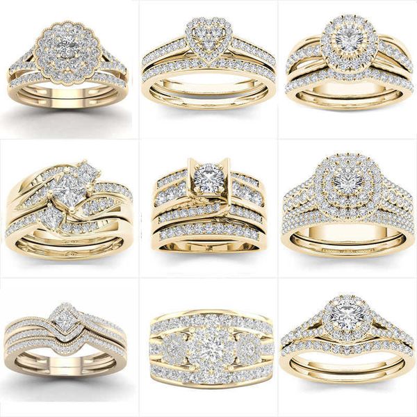 rings mifeiya luxury wedding engagement lover's ring set bling iced out geometric aaa cubic zircon crystal for couple women men, Silver
rings mifeiya luxury wedding engagement lover's ring set bling iced out geometric aaa cubic zircon crystal for couple women men, Silver