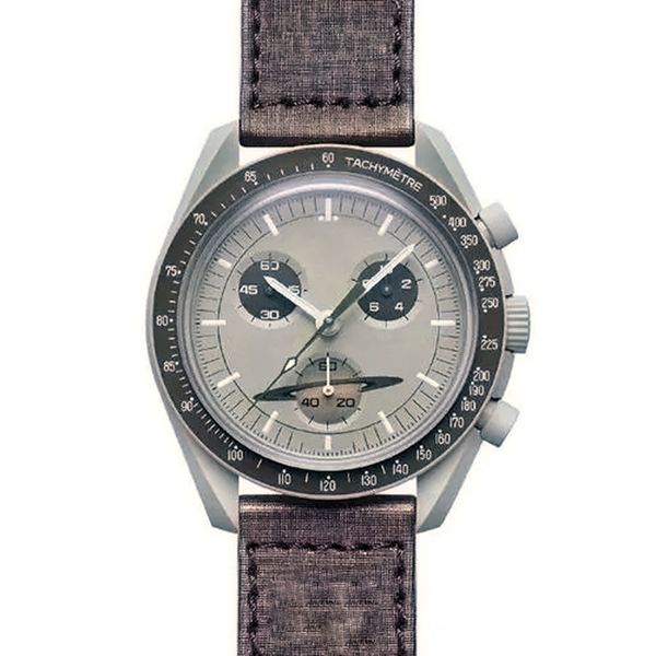 popular co-branding watch chronograph space watches velcro strap waterproof planet quartz bioceramic wristwatch, Slivery;brown
popular co-branding watch chronograph space watches velcro strap waterproof planet quartz bioceramic wristwatch, Slivery;brown