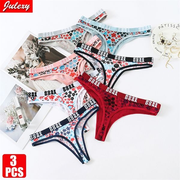 3pcs/pack julexy women panties cotton floral letter printed female underwear thongs breathable lingerie panties g-string 220425, Black;pink
3pcs/pack julexy women panties cotton floral letter printed female underwear thongs breathable lingerie panties g-string 220425, Black;pink