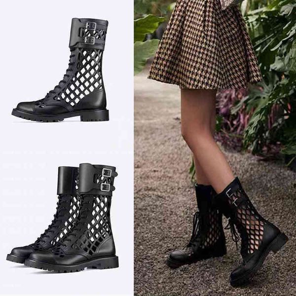 summer women's martin boots low heeled hollow mid calf hole shoes sandals high cut buckled botas femininas 220421, Black
summer women's martin boots low heeled hollow mid calf hole shoes sandals high cut buckled botas femininas 220421, Black