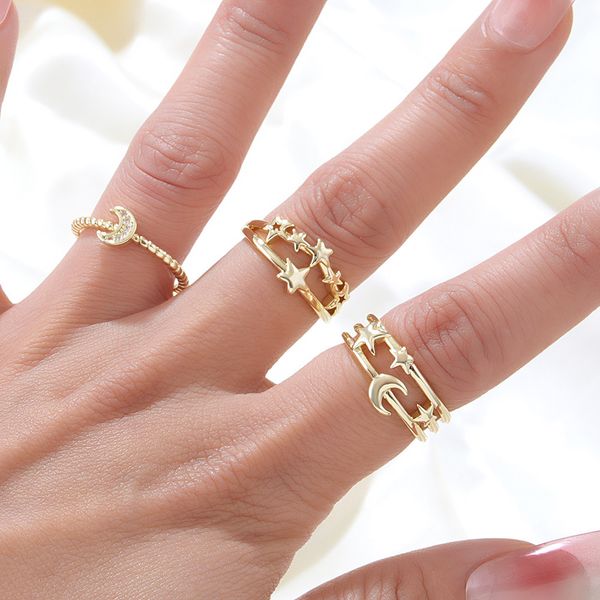 simple copper knuckle ring star moon zircon temperament personality open rings for women finger ring bagues femme party jewelry gifts, Silver
simple copper knuckle ring star moon zircon temperament personality open rings for women finger ring bagues femme party jewelry gifts, Silver
