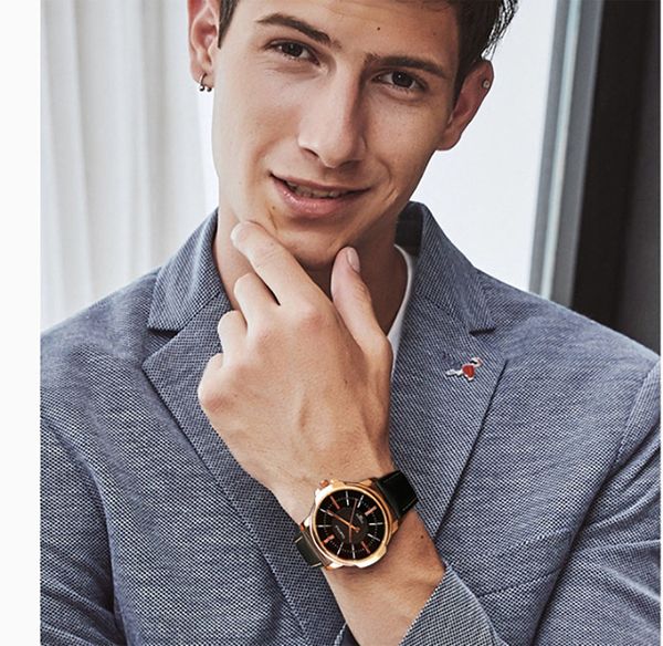 wat8103 fashion men's quartz watch formal business round shape alloy leather strap male wristwatch, Slivery;brown
wat8103 fashion men's quartz watch formal business round shape alloy leather strap male wristwatch, Slivery;brown