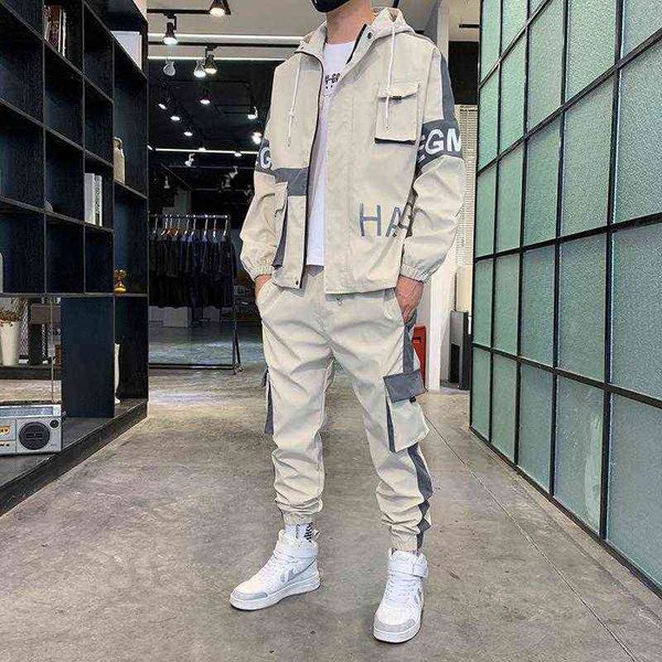 workwear jacket set 2021 fall/winter new men's casual hooded simple fashion trend locomotive hip-hop overalls youth sports suit g1217, Gray
workwear jacket set 2021 fall/winter new men's casual hooded simple fashion trend locomotive hip-hop overalls youth sports suit g1217, Gray
