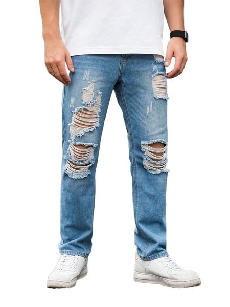 men ripped washed jeans 835i#, Blue
men ripped washed jeans 835i#, Blue