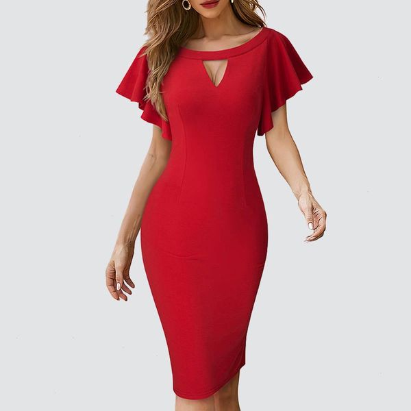 women retro elegant round neck dress hollow ruffle trim party lady bodycon pencil hb673, Black;gray
women retro elegant round neck dress hollow ruffle trim party lady bodycon pencil hb673, Black;gray