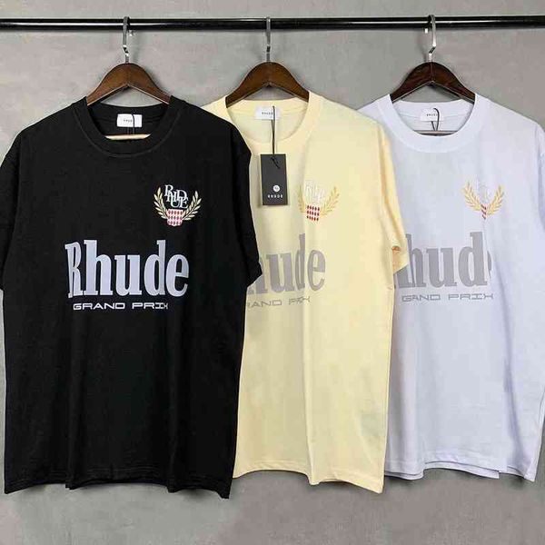 spring and summer rhude wheat ear letter short sleeve t-shirt high street fashion br men women lovers ins casual tee, White;black
spring and summer rhude wheat ear letter short sleeve t-shirt high street fashion br men women lovers ins casual tee, White;black