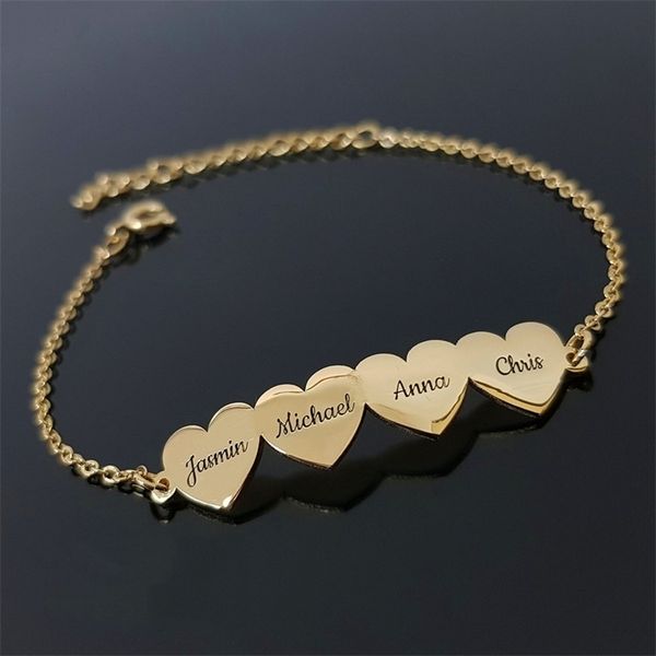 personalized family members name anniversary jewelry stainless steel cute heart engraving nameplate charm bracelet 220718, Black
personalized family members name anniversary jewelry stainless steel cute heart engraving nameplate charm bracelet 220718, Black