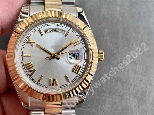news men watches 40mm zr factory two tone st9 steel black roman dialasia 2813 jubilee automatic mechanical sapphire glass stainless steel me, Slivery;brown
news men watches 40mm zr factory two tone st9 steel black roman dialasia 2813 jubilee automatic mechanical sapphire glass stainless steel me, Slivery;brown