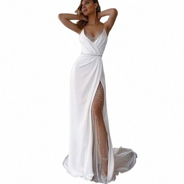 casual dresses v neck spaghetti strap white long maxi beading night club wedding evening party dress women elegant loose deess s1r9#, Black;gray
casual dresses v neck spaghetti strap white long maxi beading night club wedding evening party dress women elegant loose deess s1r9#, Black;gray