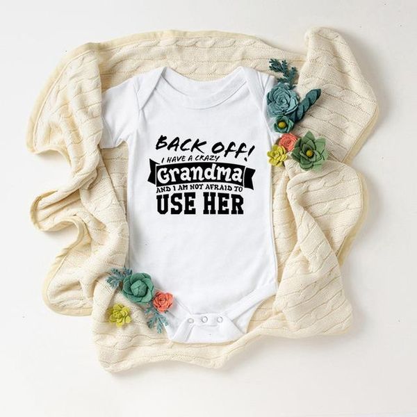 back off i romper have a crazy grandma printed funny baby bodysuits cotton short sleeve body boys girls onesies rompers, Blue
back off i romper have a crazy grandma printed funny baby bodysuits cotton short sleeve body boys girls onesies rompers, Blue