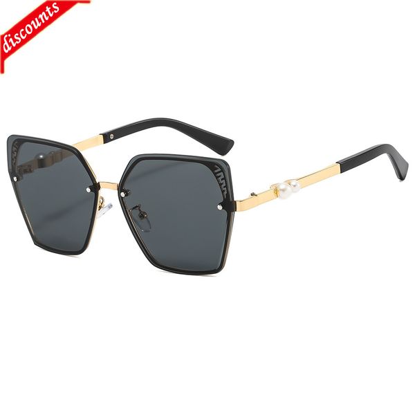 men's women's fashion trend brand sunglasses wholesale new elegant pearl modern metal eye large frame, White;black
men's women's fashion trend brand sunglasses wholesale new elegant pearl modern metal eye large frame, White;black