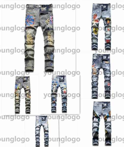 fashion mens jeans distressed ripped biker pants slim fit motorcycle denim pant hipster designer jeans size 28-38, Blue
fashion mens jeans distressed ripped biker pants slim fit motorcycle denim pant hipster designer jeans size 28-38, Blue