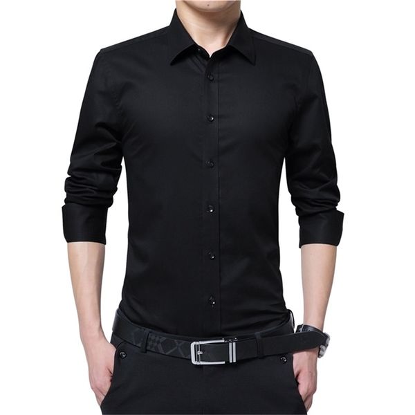 men dress shirt fashion long sleeve business social male solid color button down collar plus size work white black 220321
men dress shirt fashion long sleeve business social male solid color button down collar plus size work white black 220321