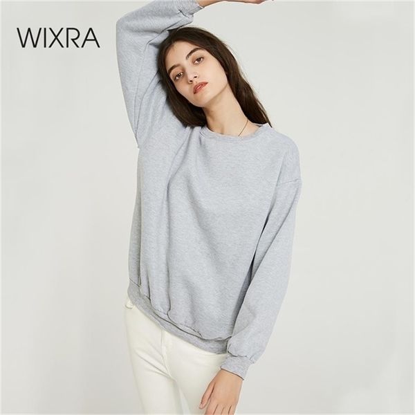 wixra women basic sweatshirts solid women classic o neck long sleeve autumn winter velvet loose pullover lj200815, Black
wixra women basic sweatshirts solid women classic o neck long sleeve autumn winter velvet loose pullover lj200815, Black