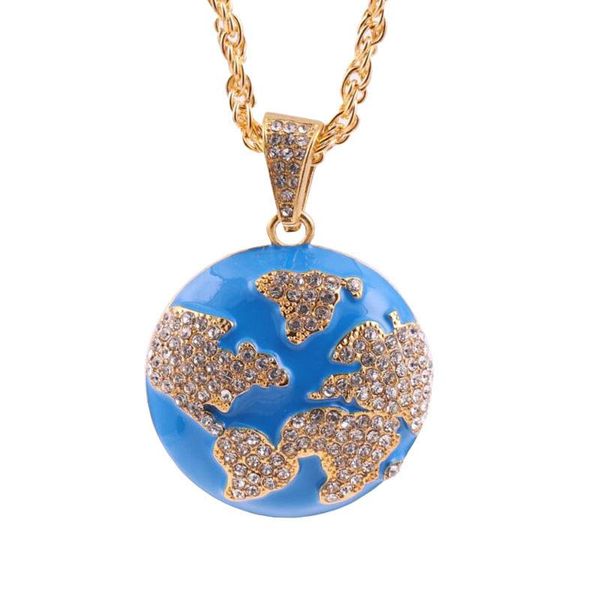 chains iced out blue earth pendant bling cubic zircon necklace for men and women fashion hip hop jewelry gifts, Silver
chains iced out blue earth pendant bling cubic zircon necklace for men and women fashion hip hop jewelry gifts, Silver