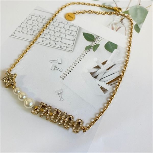 2022 20% off designer jewelry dejia star letter pearl necklace bracelet women's net red same choker clavicle chain, Golden
2022 20% off designer jewelry dejia star letter pearl necklace bracelet women's net red same choker clavicle chain, Golden