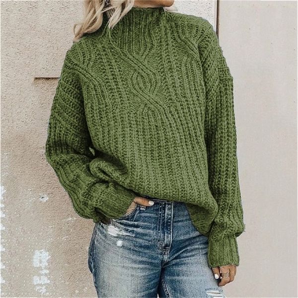 sweater women s turtleneck twist knit pullover sweater winter clothes lj200818, White;black
sweater women s turtleneck twist knit pullover sweater winter clothes lj200818, White;black