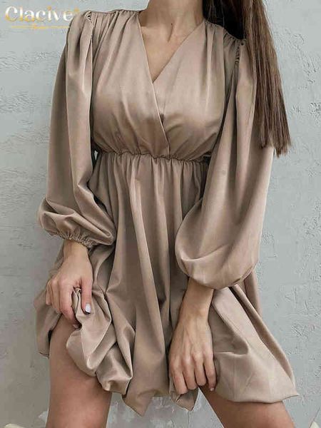 clacive fashion v-neck khaki mini dress ladies long sleeve high waist pleated dress elegant a-line dresses for women 2022 t220804, Black;gray
clacive fashion v-neck khaki mini dress ladies long sleeve high waist pleated dress elegant a-line dresses for women 2022 t220804, Black;gray