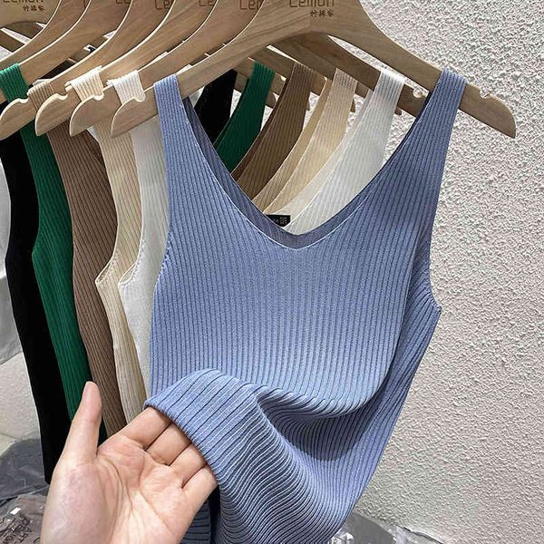 women's tanks camis v-neck suspender vest women's inner design sense of minority summer white outer wear knitted slim bottomed sle
women's tanks camis v-neck suspender vest women's inner design sense of minority summer white outer wear knitted slim bottomed sle