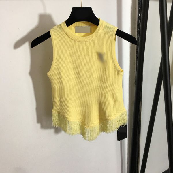 722 2022 milan runway autumn summer brand same style sweater sleeveless black white pink yellow crew neck pullover womens meiyi, White;black
722 2022 milan runway autumn summer brand same style sweater sleeveless black white pink yellow crew neck pullover womens meiyi, White;black