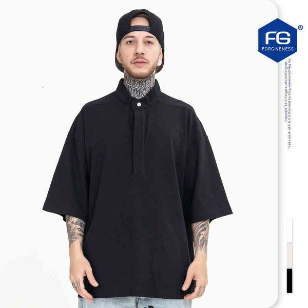 men's t-shirts fg menswear spring and summer trendy high street fog season 7 solid henry collar short sleeve t-shirt 5 4 eit0, White;black
men's t-shirts fg menswear spring and summer trendy high street fog season 7 solid henry collar short sleeve t-shirt 5 4 eit0, White;black