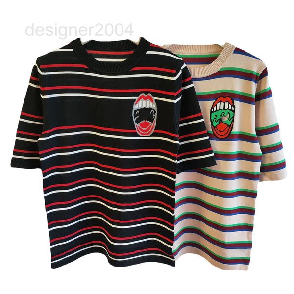 women's sweaters designer college style 2022 spring / summer women's new thin ice stripe short sleeve round neck pullover slim kni, White;black
women's sweaters designer college style 2022 spring / summer women's new thin ice stripe short sleeve round neck pullover slim kni, White;black