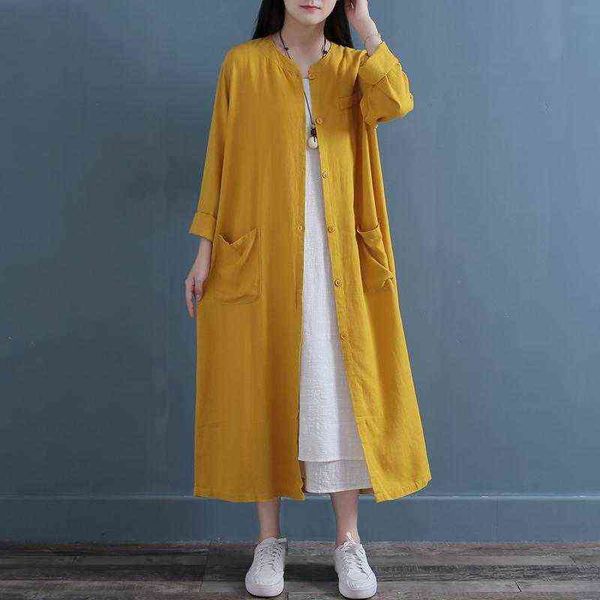 women's trench coats cotton linen women thin 2021 autumn long sleeve solid color single breasted vintage coat yoyikamomo t220811, Tan;black
women's trench coats cotton linen women thin 2021 autumn long sleeve solid color single breasted vintage coat yoyikamomo t220811, Tan;black