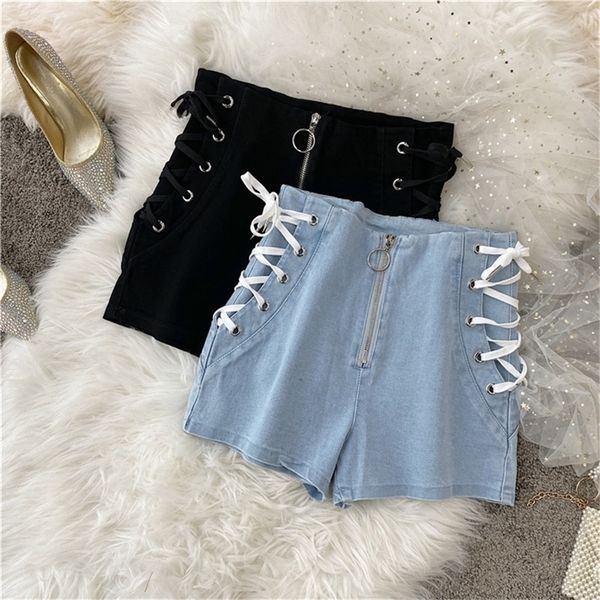 summer 2020 korean slim belt tie high waist joker basic women denim shorts for womens t200701, White;black
summer 2020 korean slim belt tie high waist joker basic women denim shorts for womens t200701, White;black
