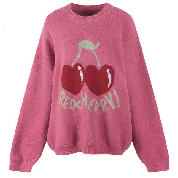 women's sweaters early autumn simple strawberry jacquard round neck sweater women's lazy style loose slim long sleeved yrev, White;black
women's sweaters early autumn simple strawberry jacquard round neck sweater women's lazy style loose slim long sleeved yrev, White;black