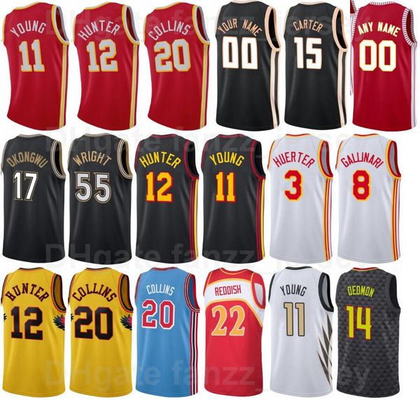 basketball 75th anniversary printed cam reddish jersey 22 deandre hunter 12 john collins 20 danilo gallinari 8 trae young 11 kevin huerter 3, Black
basketball 75th anniversary printed cam reddish jersey 22 deandre hunter 12 john collins 20 danilo gallinari 8 trae young 11 kevin huerter 3, Black