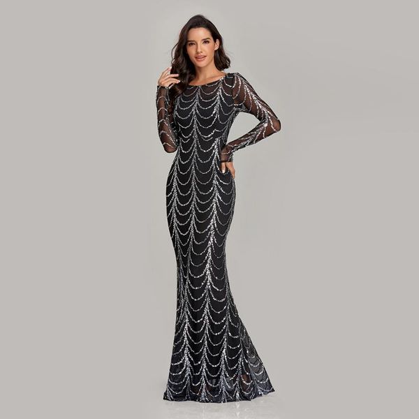 party dresses autumn winter o-neck wave sequins see though women maxi elegant long sleeve female black silver pink 2022, White;black
party dresses autumn winter o-neck wave sequins see though women maxi elegant long sleeve female black silver pink 2022, White;black