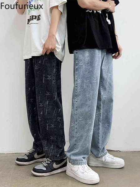 foufurieux summer thin straight jeans men high street tide brand hip-hop nine points casual loose pants y2k men jeans harajuku t220726, Blue
foufurieux summer thin straight jeans men high street tide brand hip-hop nine points casual loose pants y2k men jeans harajuku t220726, Blue