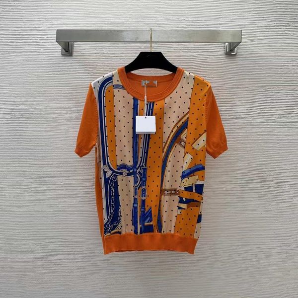 women's knits & tees 2022 summer autumn runway sweater o neck short sleeve silk blend high end jacquard pullover women's designer, White
women's knits & tees 2022 summer autumn runway sweater o neck short sleeve silk blend high end jacquard pullover women's designer, White