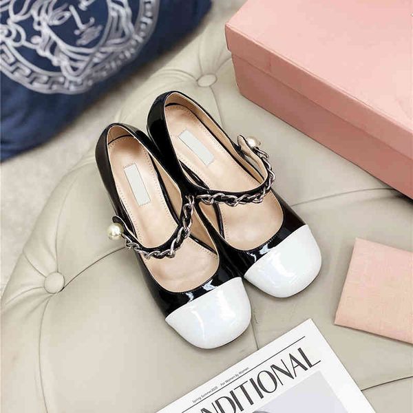 dress shoes women sandals designer fashion color matching high heels luxury chain pearl square toe small leather shoes evening party 220328, Black
dress shoes women sandals designer fashion color matching high heels luxury chain pearl square toe small leather shoes evening party 220328, Black